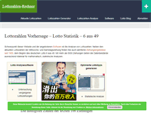 Tablet Screenshot of lottozahlen-rechner.de